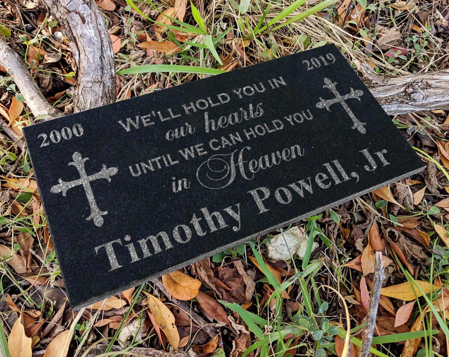 Custom Memorials Dove or Cross | Memorial Plaque