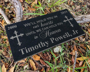 Custom Memorials Dove or Cross | Memorial Plaque