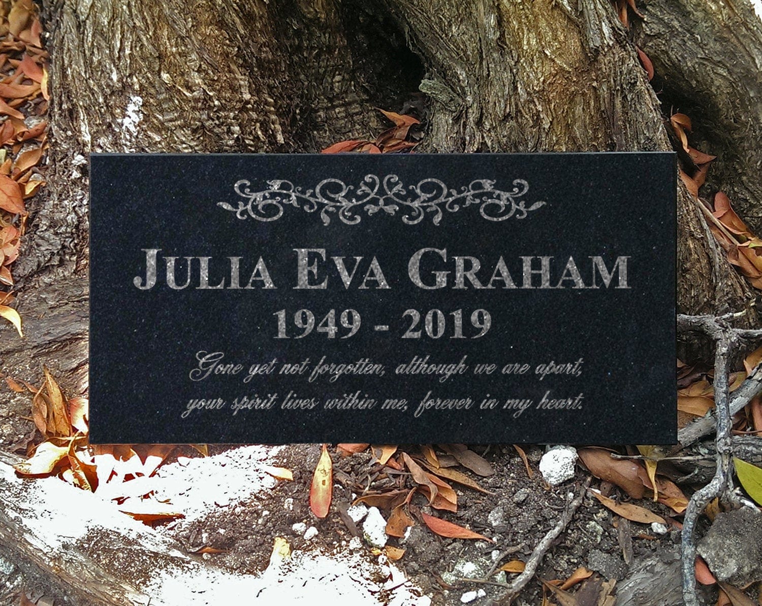 Custom Memorials Fancy Motif or In Loving Memory | Memorial Stone