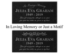 Custom Memorials Fancy Motif or In Loving Memory | Memorial Stone