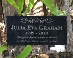 Custom Memorials Fancy Motif or In Loving Memory | Memorial Stone
