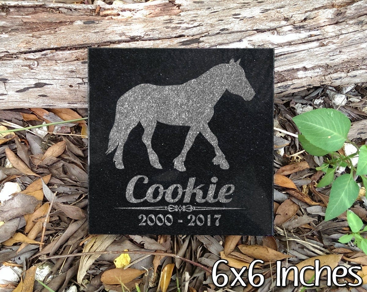 Custom Memorials Horse Silhouette Custom | Memorial Plaque