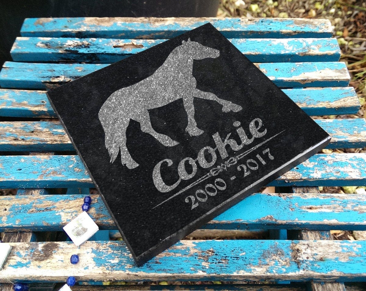 Custom Memorials Horse Silhouette Custom | Memorial Plaque