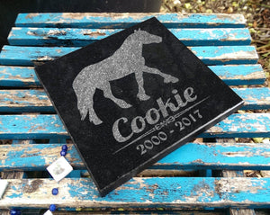 Custom Memorials Horse Silhouette Custom | Memorial Plaque