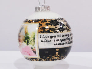 Custom Memorials Memorial Christmas Ornament | Photo Ball