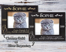 Custom Memorials Personalized Cat Pet Picture Frame Engraved Pet Loss Memorial Plaque In Loving Memory Cats Sympathy Mom Dad Sister Brother Thoughful Gift