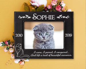 Custom Memorials Personalized Cat Pet Picture Frame Engraved Pet Loss Memorial Plaque In Loving Memory Cats Sympathy Mom Dad Sister Brother Thoughful Gift