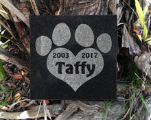 Custom Memorials Pet Heart Paw Print for Cat or Dog | Memorial Stone
