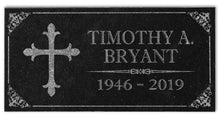 Custom Memorials WITHOUT QUOTE Name with Cross | Garden Grave Marker Stone Memorial Personalized