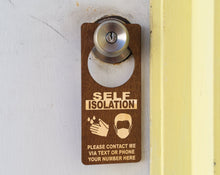 FOR MOM & GRANDMA Door Handle Hanger Safety Social Distancing Self Quarantine Isolation Face Mask Sign Precaution for Adults Kids Elderly Custom Made in U.S.A