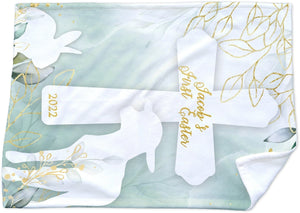 EASTER First Easter Baby Gift Girl Boy Personalized Baby Blanket Custom Cross Christian Lamb Bunny Blanket Personalized Religious Baby Gift