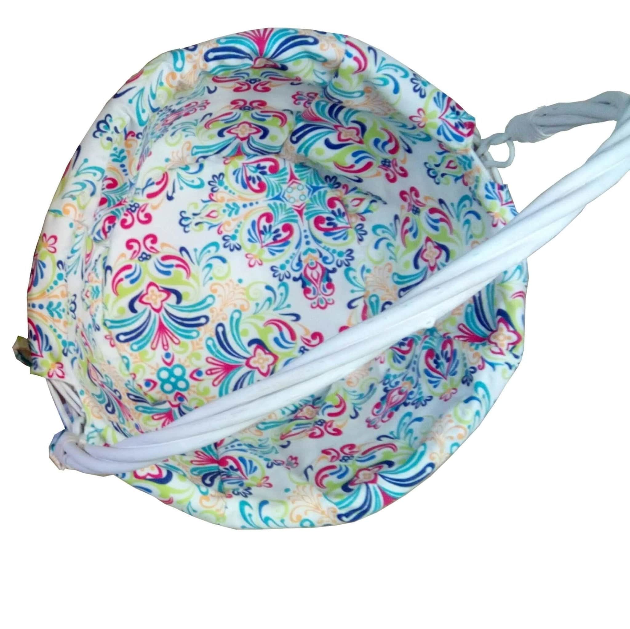 EASTER Personalized Easter Basket Easter Baskets Folding Handle White Wicker Easter Basket Blue Green Purple Pink For Boys Girls White Yellow