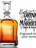 Eat Drink and Be Married Personalized Decanter Wedding Gift for Couple Custom Engraved Whiskey Decanter Liquor Bottle Bride Groom Present - Stocking Factory