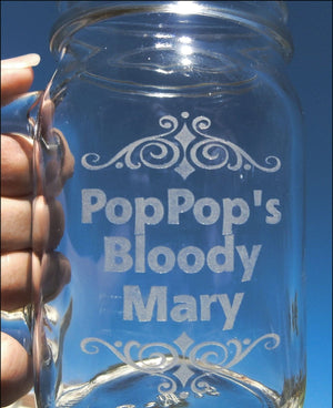 FOR DAD & GRANDPA 16 Oz Promoted to Grandpa Fathers Day Gift  Personalized Drinking Beer Mug Glass Etched Gift Grandfather Gift Idea for Poppa Pepe Pop