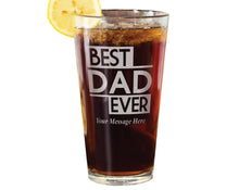 FOR DAD & GRANDPA Best Dad Ever Custom Engraved Pub Glass with Your Personal Message Kids Father's Day Gift from Son Daughter Baby First Daddy from Wife Mug