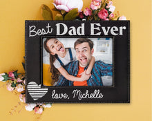 FOR DAD & GRANDPA Best Dad Ever Personalized Photo Frame Father Grandpa Papa Pop Fathers Day Birthday Baby Shower New Daddy from Son Daughter Picture Gifts