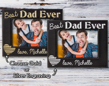 FOR DAD & GRANDPA Best Dad Ever Personalized Photo Frame Father Grandpa Papa Pop Fathers Day Birthday Baby Shower New Daddy from Son Daughter Picture Gifts