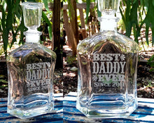 FOR DAD & GRANDPA Best Dad Ever Since Decanter Fathers Day Gift Idea for Papa Daddy Grandpa Birthday Christmas Present New Dad Father in Law from Son Daughter