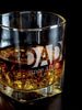 FOR DAD & GRANDPA Custom Engraved One Whiskey Best Dad Birthday Gift for Brother from Sister Bachelor Party Decorations for Young Men Women Scotch Rock Glass