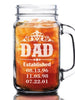 FOR DAD & GRANDPA Dad Daddy 16oz Mason Jar Personalized from Kids for Papa Godfather Husband Birthday Gift for Him Fathers Day Christmas Grandpa Gifts New Dad
