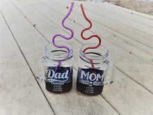 FOR DAD & GRANDPA Dad Mom Combo Set of 2 Custom Mason Jar with Established Date Daddy Papa Gifts Mommy Mama Parents Mugs Mothers Day Fathers Day Present Idea