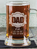 FOR DAD & GRANDPA DADDY 16 Oz Gifts for DAD Fathers Day Beer Mug Engraved Father's Day Gift Idea Personalized Glass Etched Father Grandpa Kids Birth Dates