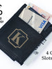 FOR DAD & GRANDPA Genuine Leather Engraved Ultra Slim Money Clip Wallet Monogram Initial Custom Gift for Best Husband Couples Best Friend Birthday Mr Gifts