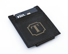 FOR DAD & GRANDPA Genuine Leather Engraved Ultra Slim Money Clip Wallet Monogram Initial Custom Gift for Best Husband Couples Best Friend Birthday Mr Gifts