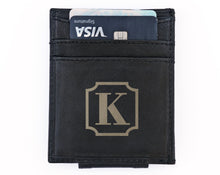 FOR DAD & GRANDPA Genuine Leather Engraved Ultra Slim Money Clip Wallet Monogram Initial Custom Gift for Best Husband Couples Best Friend Birthday Mr Gifts