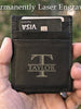 FOR DAD & GRANDPA Genuine Leather RFID Blocking Personalized Slim Money Clip Wallet for Men Women Laser Engraved Birthday Fathers Day Best Husband Gift
