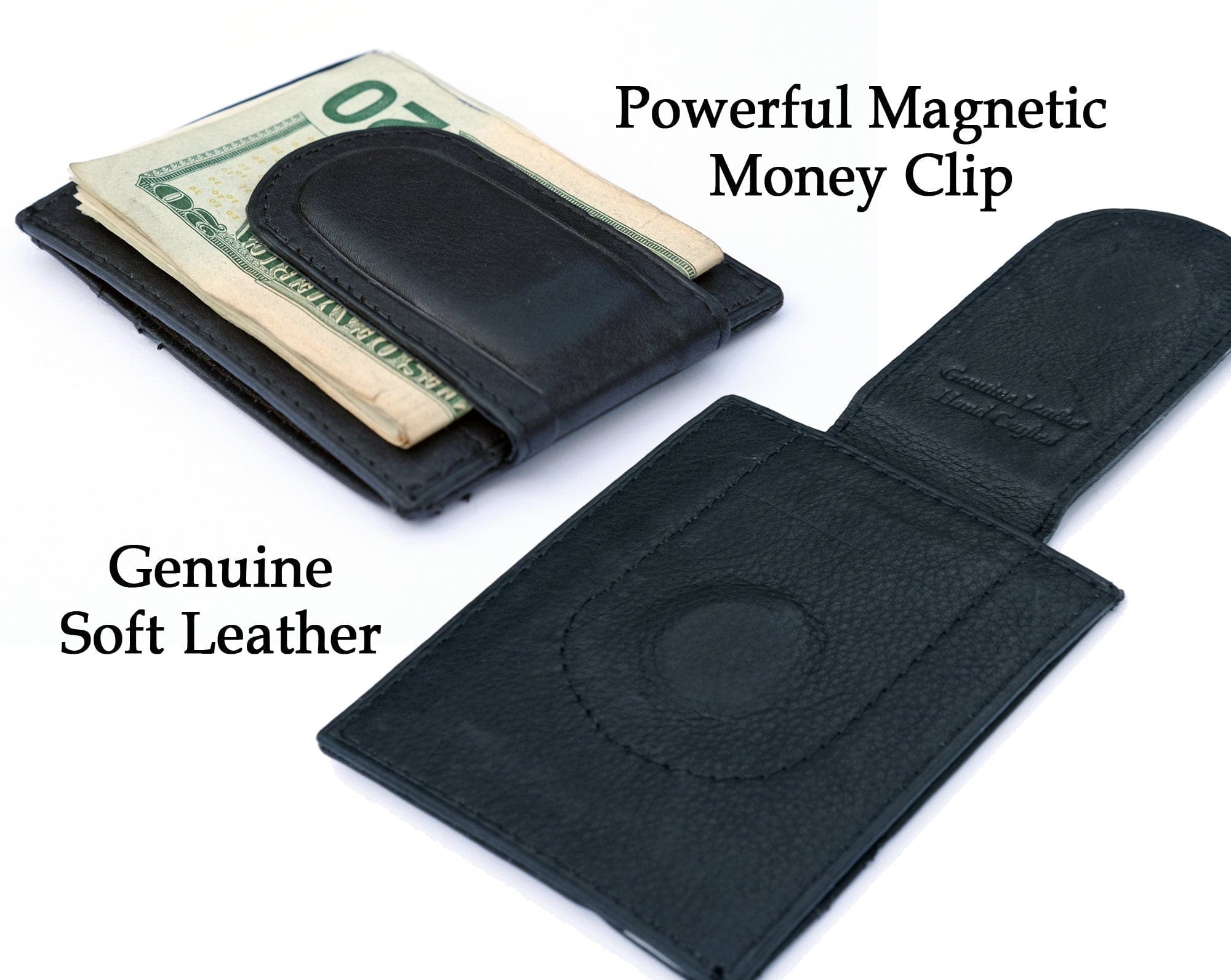 FOR DAD & GRANDPA Genuine Leather RFID Blocking Personalized Slim Money Clip Wallet for Men Women Laser Engraved Birthday Fathers Day Best Husband Gift