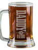 FOR DAD & GRANDPA Gift for Dad 16 Oz Beer Mug Engraved Personalized Gifts for Dad Birthday Kids Birth Dates Etched Father Grandpa from Daughter Son Father Day