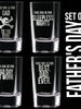FOR DAD & GRANDPA Gift for Dad Set of 4 Father's Day Shot Glasses Dad to the Bone Best Dad Ever Funny Shot Glasses Gift Idea for Dad, Daddy, Humor for Father