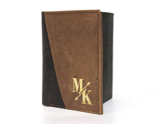 FOR DAD & GRANDPA Gold Foil Pressed onto Personalized Genuine Leather Bifold Wallet Custom for Men Women RFID Monogram Initial Gift for Dad Husband Boyfriend