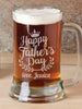 FOR DAD & GRANDPA Happy Father's Day Personalized Beer Mug with Name Father Day Gifts for Daddy Granddaddy Pops Best Father Custom Engraved Stein for New Dad
