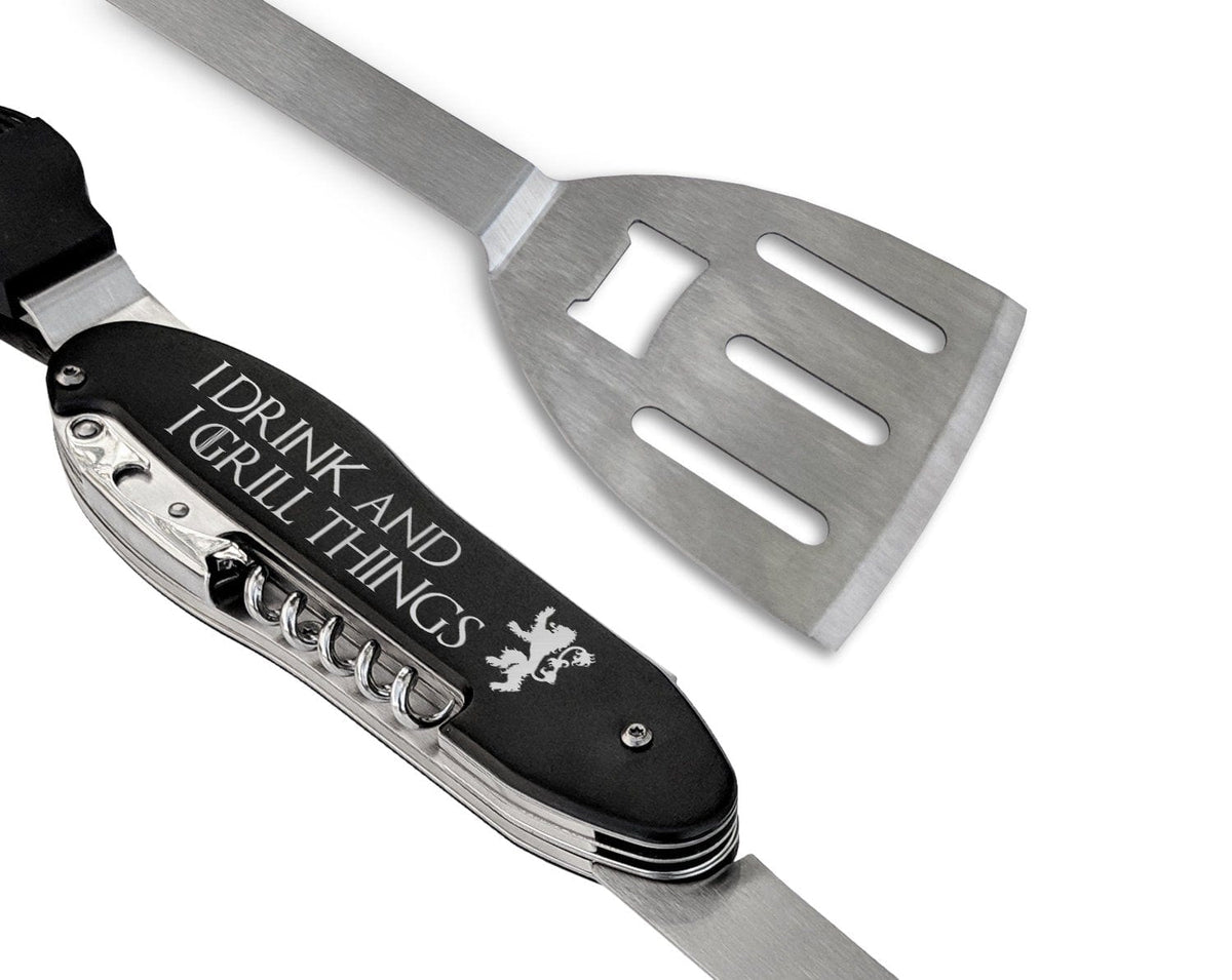 FOR DAD & GRANDPA I Drink and Grill Things GOT Grilling Master Fathers Day Gift Best Cook Chef Dad BBQ Man Woman Multi Barbecue Lover Tool Set