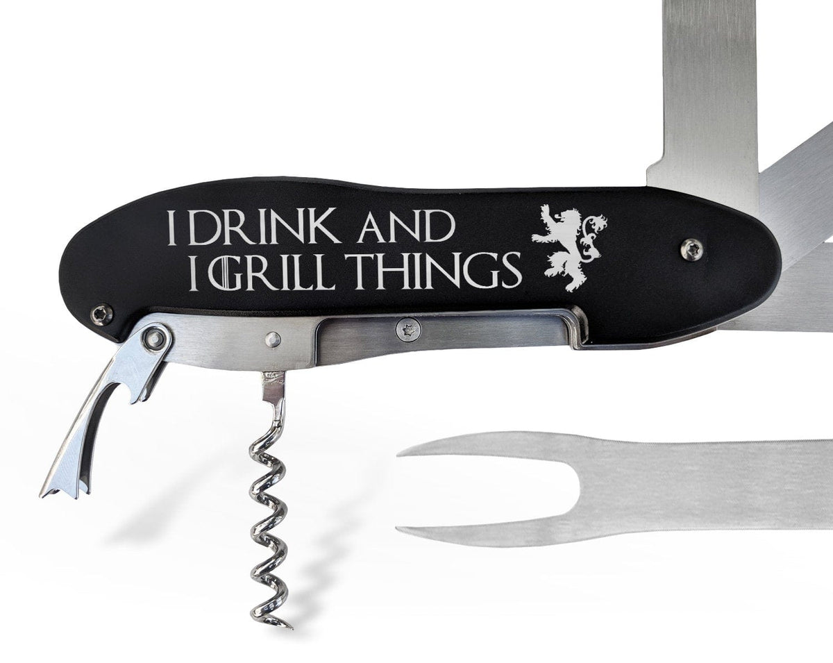 FOR DAD & GRANDPA I Drink and Grill Things GOT Grilling Master Fathers Day Gift Best Cook Chef Dad BBQ Man Woman Multi Barbecue Lover Tool Set