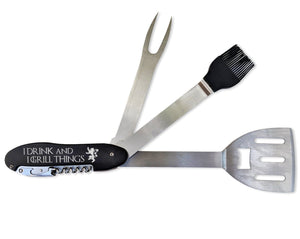 FOR DAD & GRANDPA I Drink and Grill Things GOT Grilling Master Fathers Day Gift Best Cook Chef Dad BBQ Man Woman Multi Barbecue Lover Tool Set