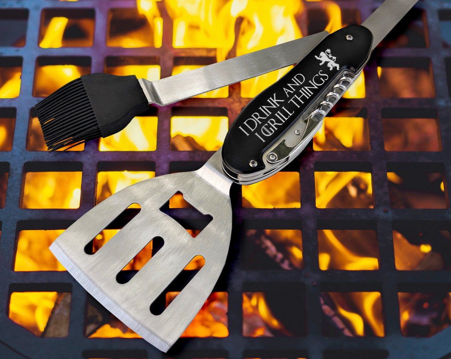 FOR DAD & GRANDPA I Drink and Grill Things GOT Grilling Master Fathers Day Gift Best Cook Chef Dad BBQ Man Woman Multi Barbecue Lover Tool Set