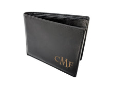 FOR DAD & GRANDPA Monogram Engraved Custom Black Wallet Birthday Gift for Men Women Wedding Party Thank You Gifts RFID Block Wallets Groomsmen Initials Favors