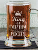 FOR DAD & GRANDPA Personalized King of Everything Beer Stein 16 OZ Funny Engraved Mug Gift for Husband Boyfriend Dad Son Him from Girlfriend Wife Daughter Her