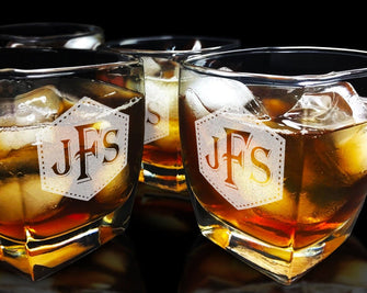 FOR DAD & GRANDPA Personalized Rock Glasses Engraved Whiskey Glass for Husband Bourbon Wedding Party Groomsmen Gifts Best Fathers Day Scotch Gift for Him