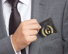 FOR DAD & GRANDPA RFID Blocking Slim Black or Brown Wallet Personalized Gold Foil Monogram 70th Birthday Gift for Men Dad Women from Daughter Genuine Leather