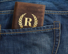 FOR DAD & GRANDPA RFID Blocking Slim Black or Brown Wallet Personalized Gold Foil Monogram 70th Birthday Gift for Men Dad Women from Daughter Genuine Leather