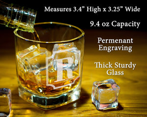 FOR DAD & GRANDPA Scotch Engraved Whiskey Decanter Engraved Sets for Groomsman Wedding Party Custom Bourbon Vintage Birthday Gift Monogrammed Glasses for Dad