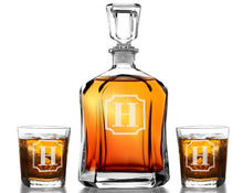 FOR DAD & GRANDPA Scotch Engraved Whiskey Decanter Engraved Sets for Groomsman Wedding Party Custom Bourbon Vintage Birthday Gift Monogrammed Glasses for Dad