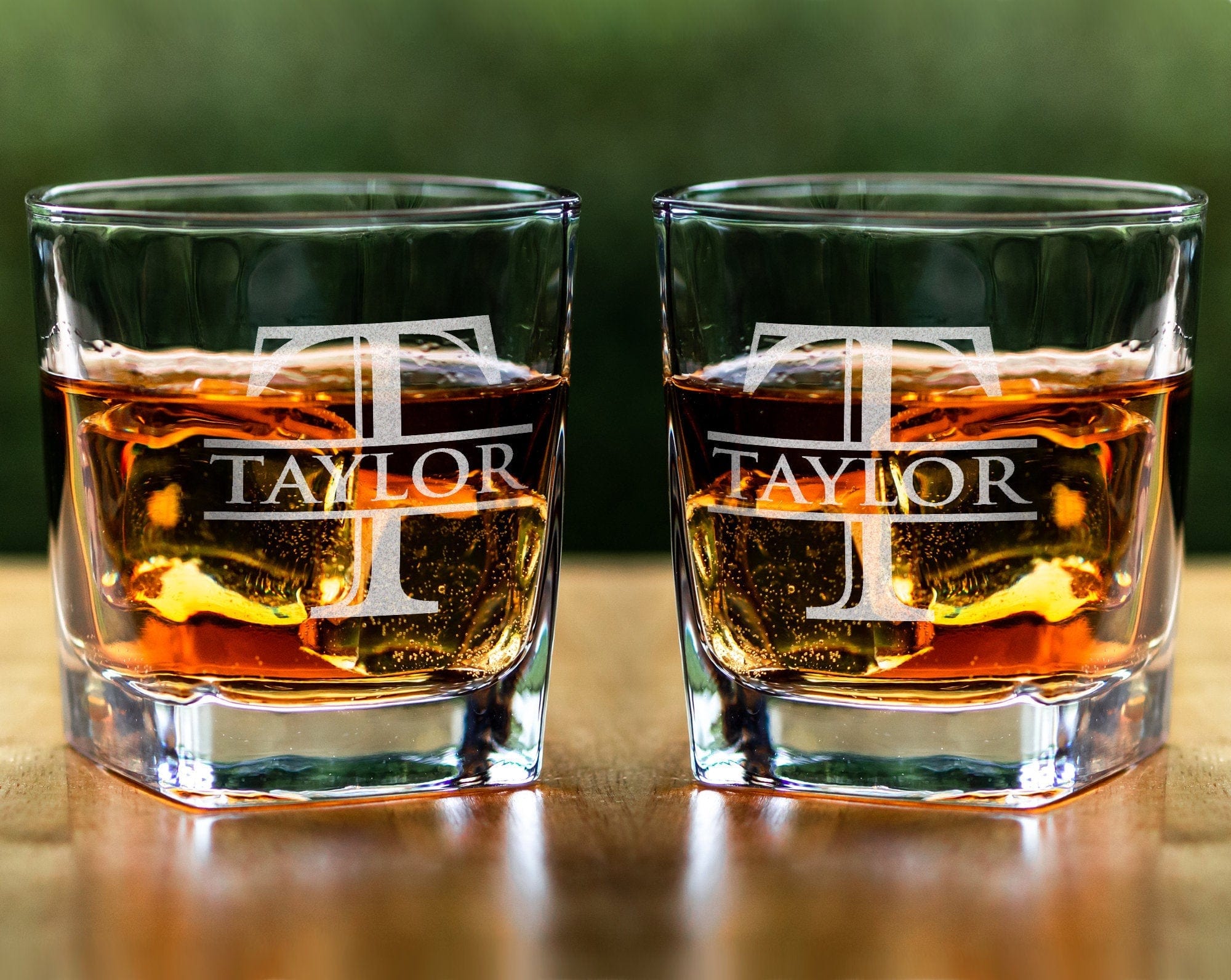 FOR DAD & GRANDPA Whiskey Sets Bourbon Decanter Set Gifts for Men Fathers Day Birthday Scotch Glasses Drinkware College Graduation Gift Engraved Monogram
