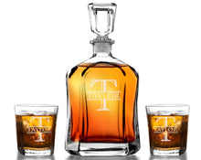 FOR DAD & GRANDPA Whiskey Sets Bourbon Decanter Set Gifts for Men Fathers Day Birthday Scotch Glasses Drinkware College Graduation Gift Engraved Monogram