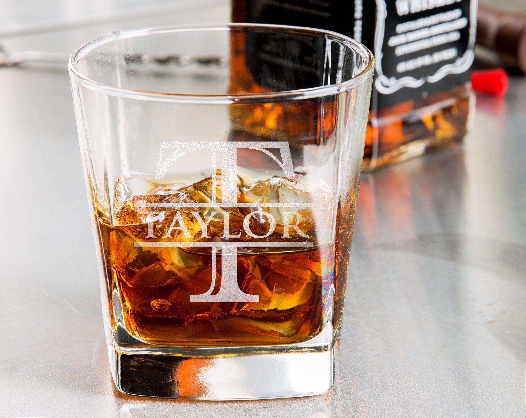 FOR DAD & GRANDPA Whiskey Sets Bourbon Decanter Set Gifts for Men Fathers Day Birthday Scotch Glasses Drinkware College Graduation Gift Engraved Monogram