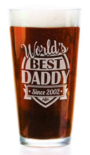 FOR DAD & GRANDPA World's Best Daddy Personalized 16oz Pint Glass New Dad Father of the Bride Birthday Gift Thank You Gift Christmas Gift for Him Custom Gifts
